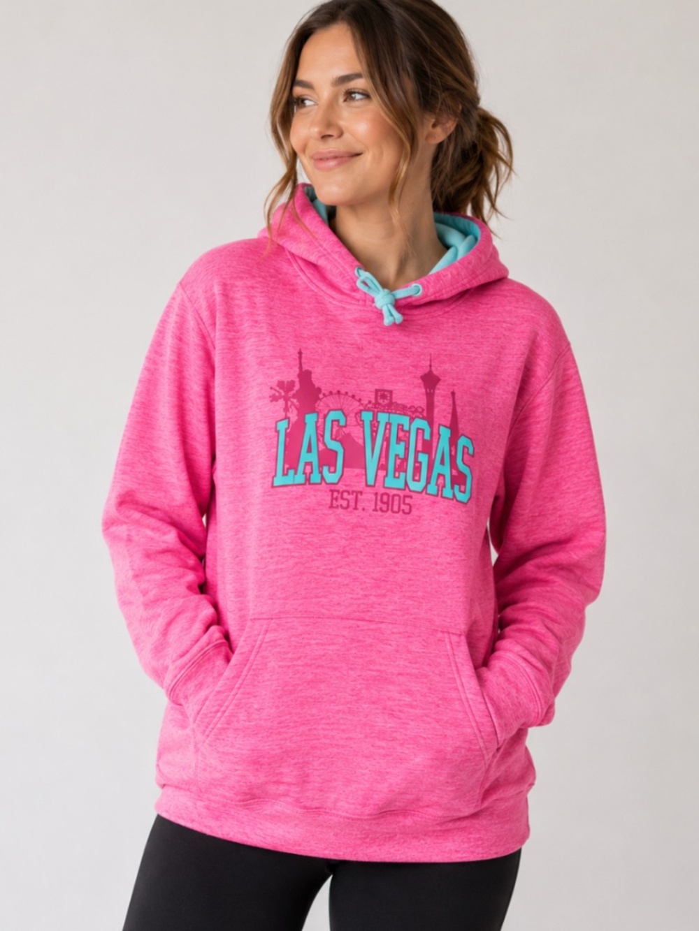 Women's Wear Code Las Vegas Graphic Hoodie Sweatshirt, size XL